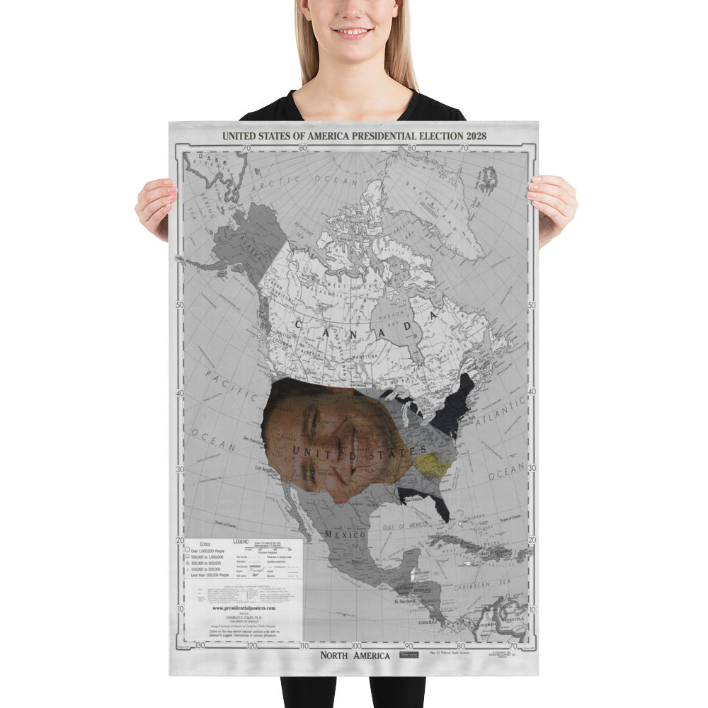 Poster - Ron DeSantis 2028 President Elect Monochrome Grayscale Single Face
