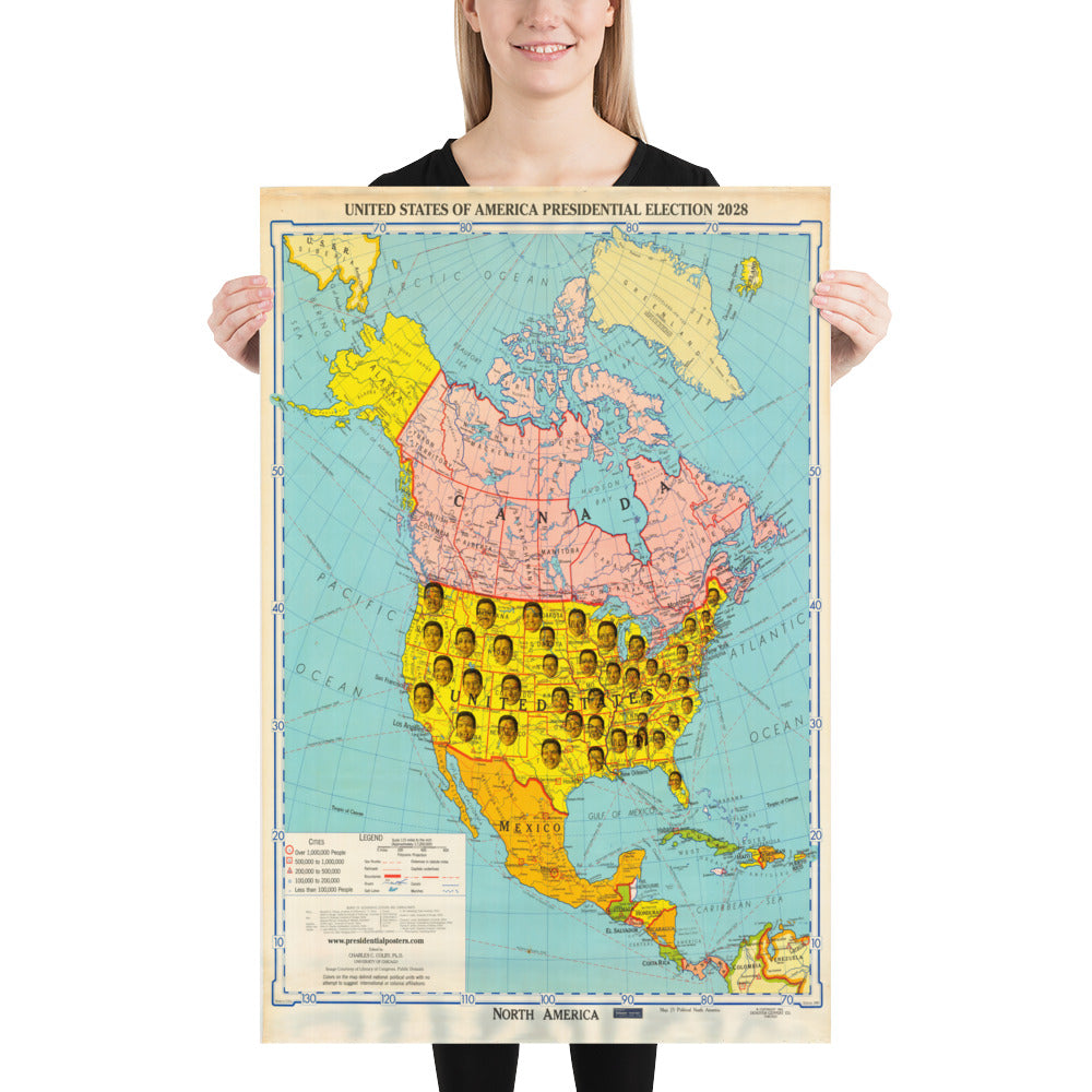 Poster - Ron DeSantis 2028 President Elect Color Individual States