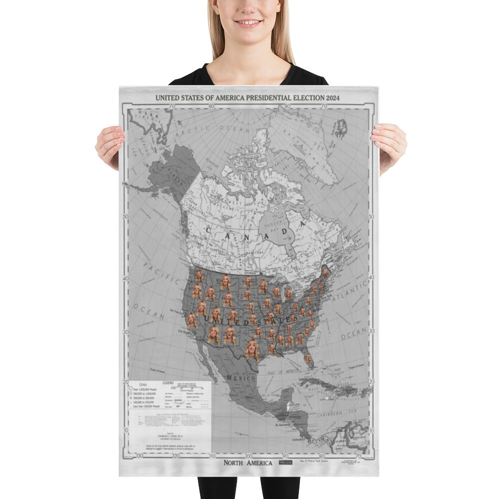 Poster - Kayleigh McEnany 2024 President Elect Monochrome Grayscale Individual States