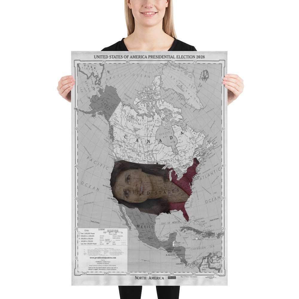 Poster - Nikki Haley 2028 President Elect Monochrome Grayscale Single Face